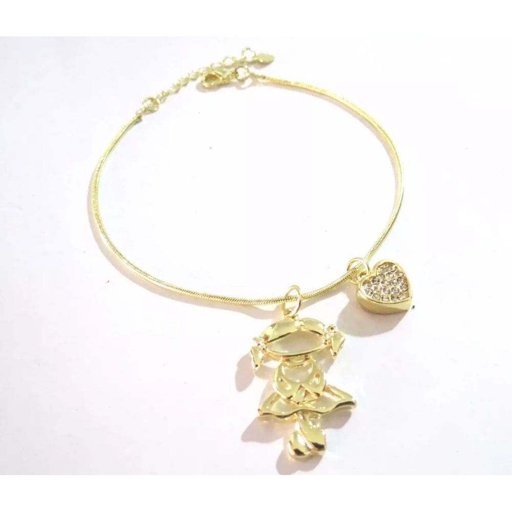 Pulseira Menina Amada Criança Filha Garota Folheado 18k