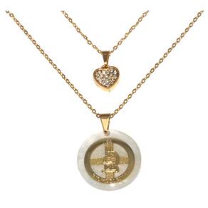 Colar Duplo Biomedicina Biomédica Folheado Ouro 18k