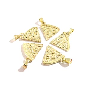 Pingente Pizza Best Friends Amigas Folheado Ouro 18k