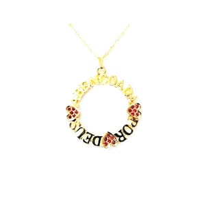 Colar Cordão Mandala Abençoado Por Deus Folheado 18k