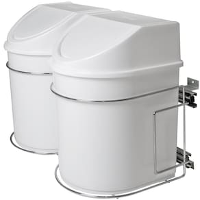 Lixeira De Embutir Deslizante Dupla 12L P/ Cozinha 7242 Inox