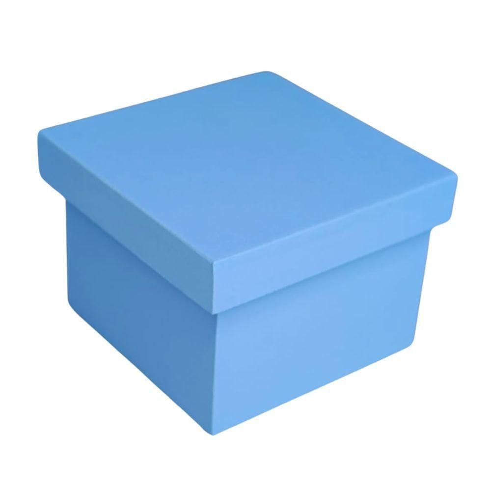 Caixa Pequena Para Lembrancinhas Em Mdf (7x7x5,5) Azul