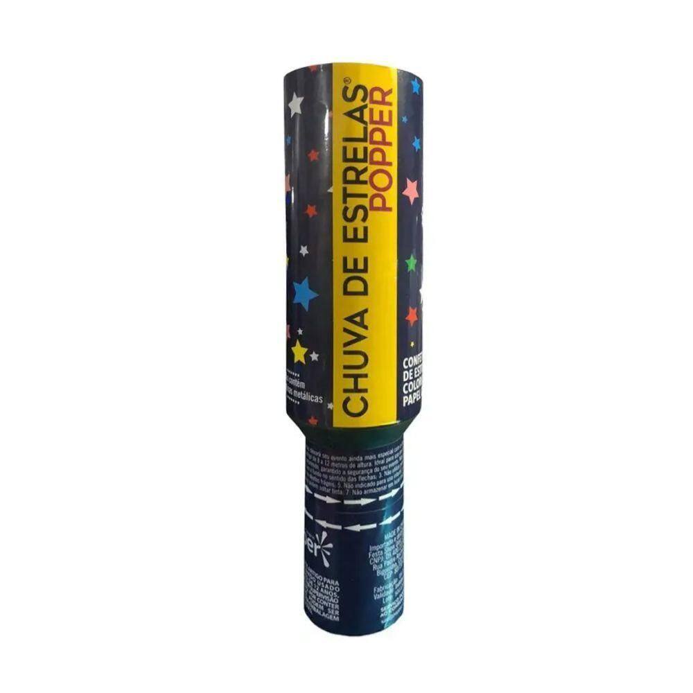 Lança Confete Chuva De Estrelas Colorida Papel Crepom - 30cm