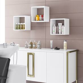 Kit com 3 Nichos Branco AJL Móveis