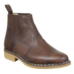 Botina Masculina Vira Francesa Marrom Garotti 37840