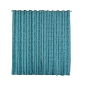 Cortina Jacquard 6,00x2,50 Para Varão Simples Azul