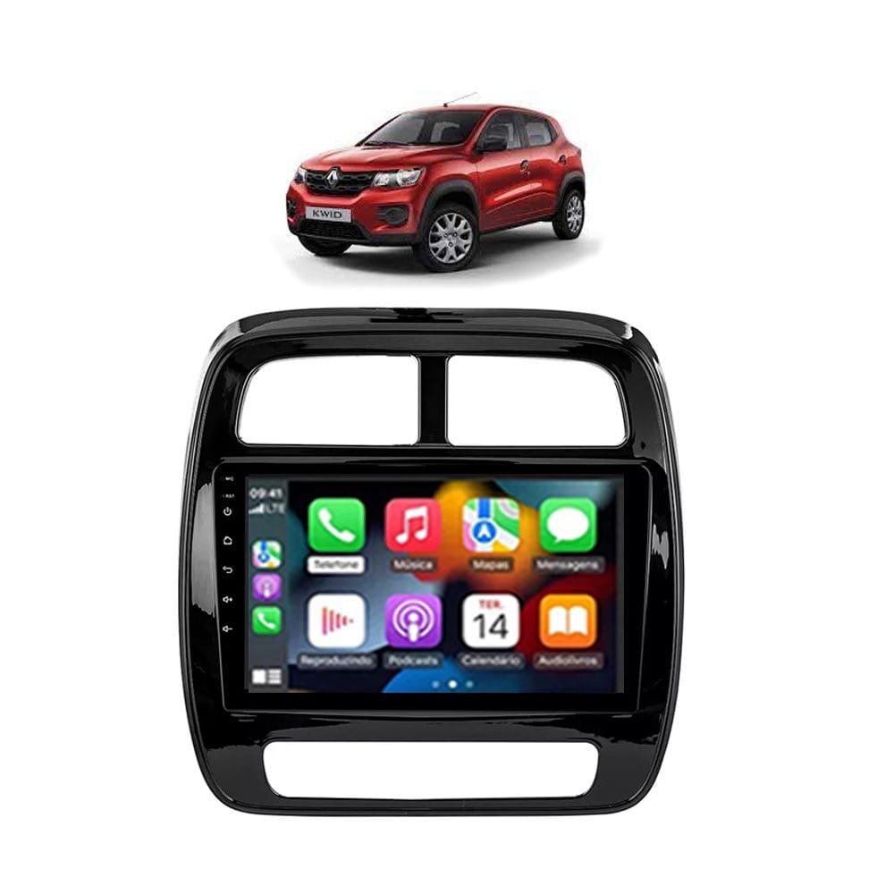 Kit Multimídia Kwid Life Zen 2022 / 2024 9 Pol Android Carplay 2/32GB - 915BR ROADSTAR