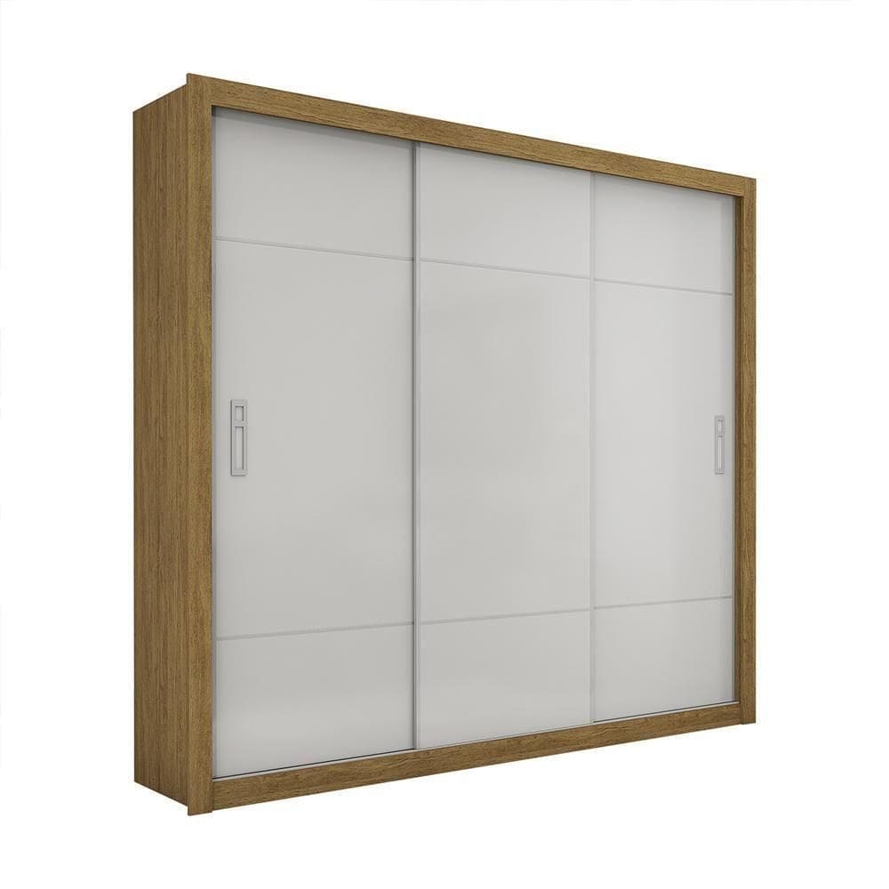 Guarda Roupa Roupeiro Lotse 3 Portas De Correr 4 Gavetas Carioca Cinamomo Off White
