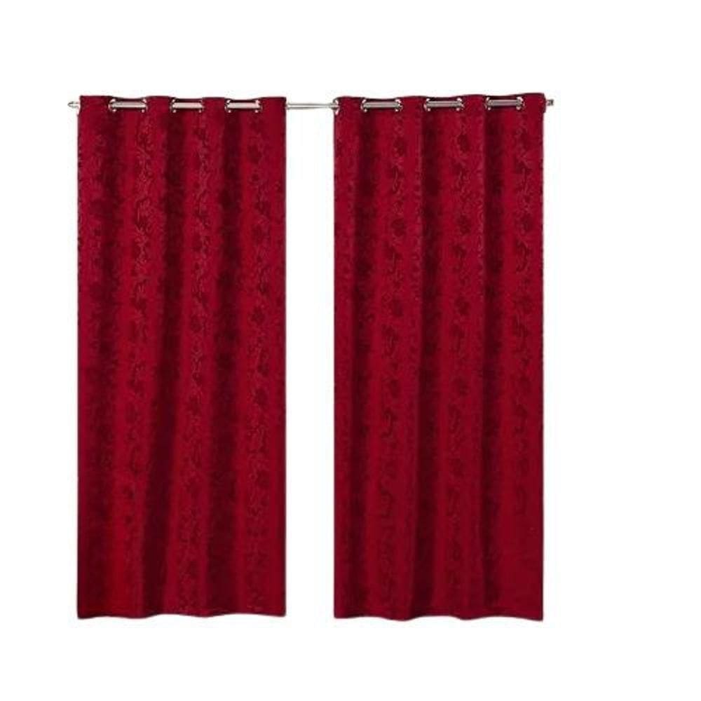 Cortina Jacquard 4,00x2,30 Para Varão Simples Rosê Rosa