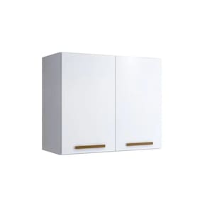 Armário Aéreo Cristal 2 Portas Arte Móveis Branco