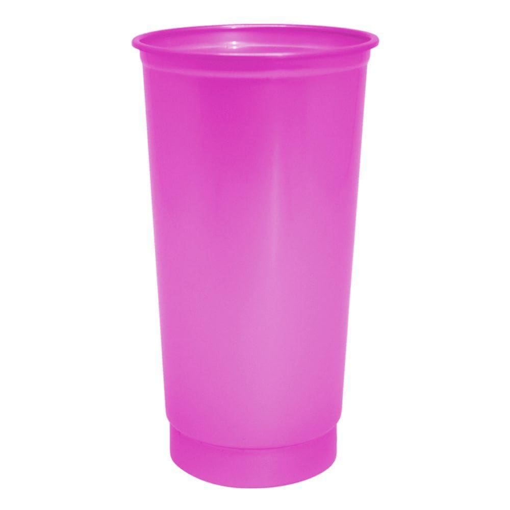 Copo De Plástico Color Drink Rosa - 300ml - 10 Unidades