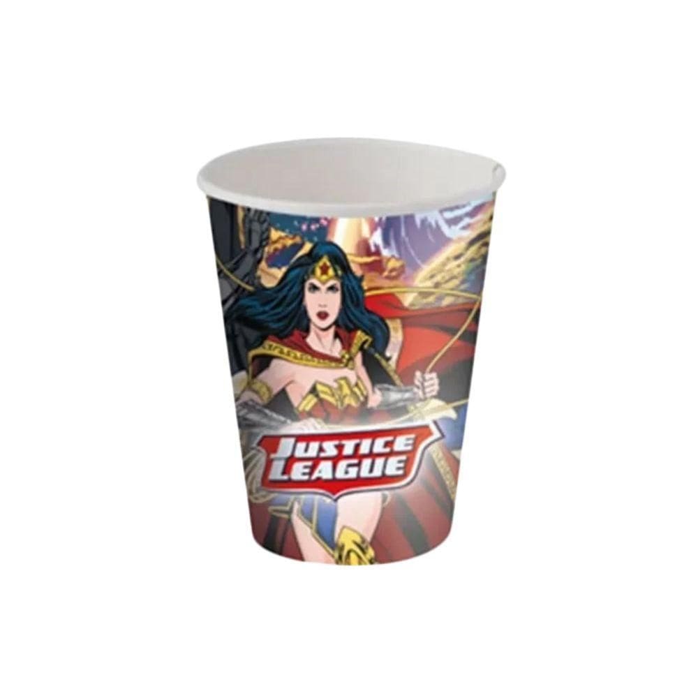 Copo De Papel Liga Da Justiça 200ml - 8 Unidades