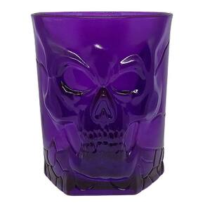 Copo Com Caveira Acrílico Roxo - 400ml