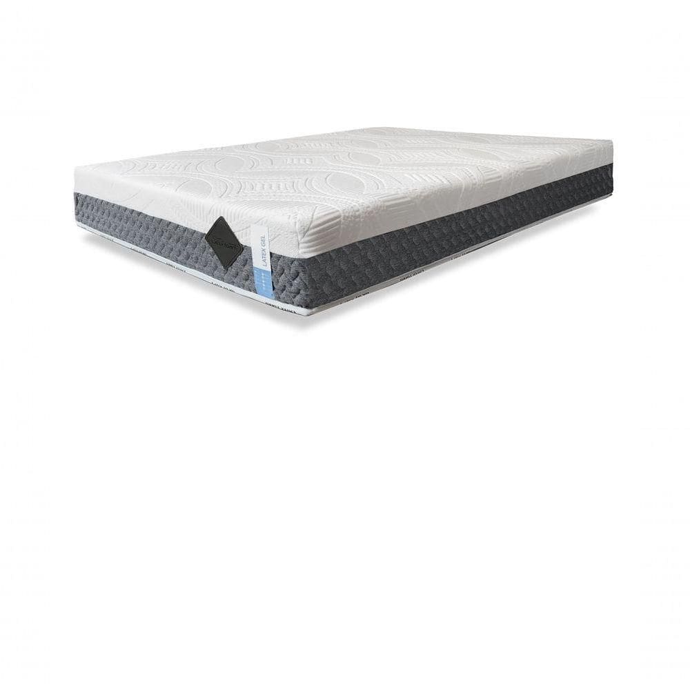 Colchão Natural Gel Articulado Cinza 25cm Opcionais Box Medida Solteiro King 96x203cm