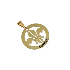 Pingente Minha Profissão Letras Folheado Ouro 18k