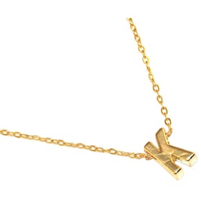 Colar Cordão Minha Inicial Letra K Folheado Ouro 18k