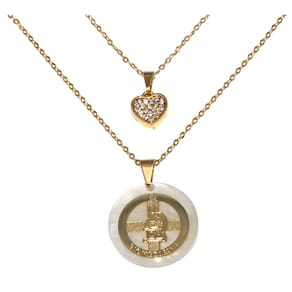 Colar Duplo Biomedicina Biomédica Folheado Ouro 18k