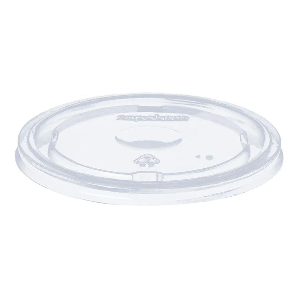 Tampa Para Copo De Isopor Transparente 240ml - 50 Unidades