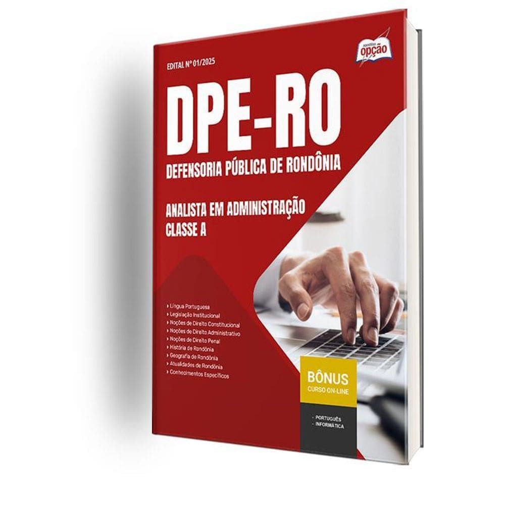 Apostila Dpe Ro 2025 - Analista Em Administração - Classe A