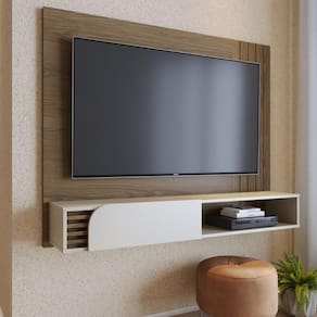 Home Suspenso Lucena Para Tv 60 Polegadas Amendoa Off White
