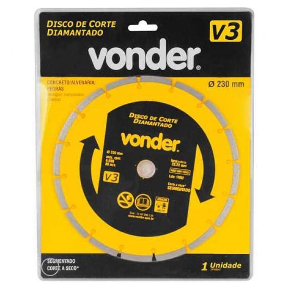 Disco De Corte Vonder Diamantado 230Mm V3