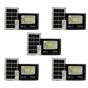 Kit 5 Refletor LED 50W 6500K IP65 Placa Solar Foxlux