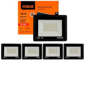 Kit 5 Refletor Led 50W 6500K 12V IP65 Foxlux