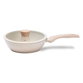 Panela Wok com Tampa 28Cm 3,4L Ceramic Life Sirius Fundo de Indução Vanilla Brinox