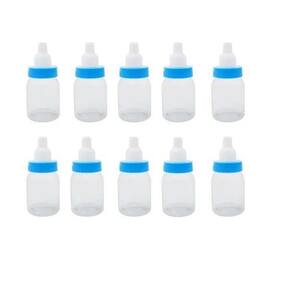 Kit 10 Mini Mamadeira Lisa Azul Para Lembrancinha