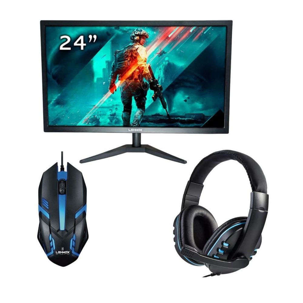 Kit 1 Monitor Led Full Hd 60Hz Mais Mouse E Headset - Kit 1