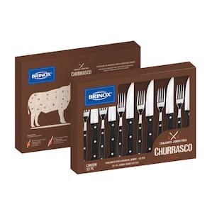 Conjunto de Talheres Jumbo Para Churrasco 12 Peças - Brinox