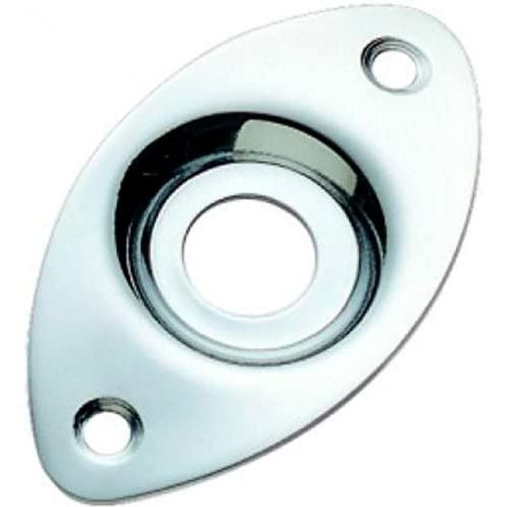 Jack Plate De Metal Custom Sound Oval Cromado