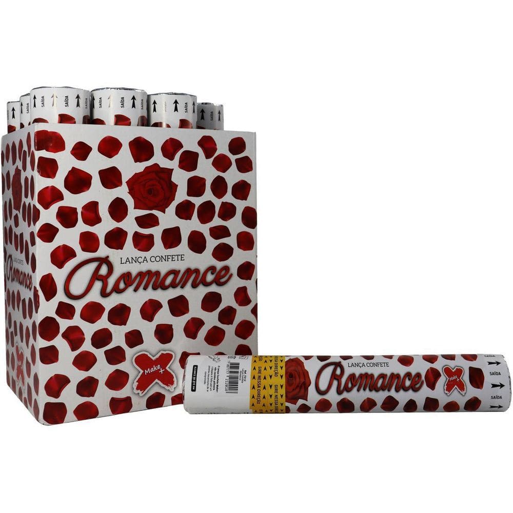 Lançador De Confete Romance Pétalas Vermelho Pap 30Cm