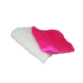 Kit 2 Tapetes Pelúcia Para Manicure Unhas Rosa Pink/ Branco