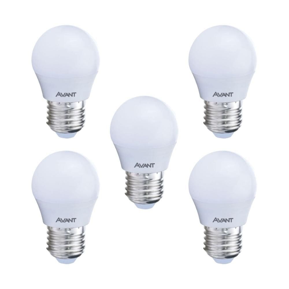 Lâmpada Led Bolinha Avant 4W 4000K Bivolt 5 Unidades
