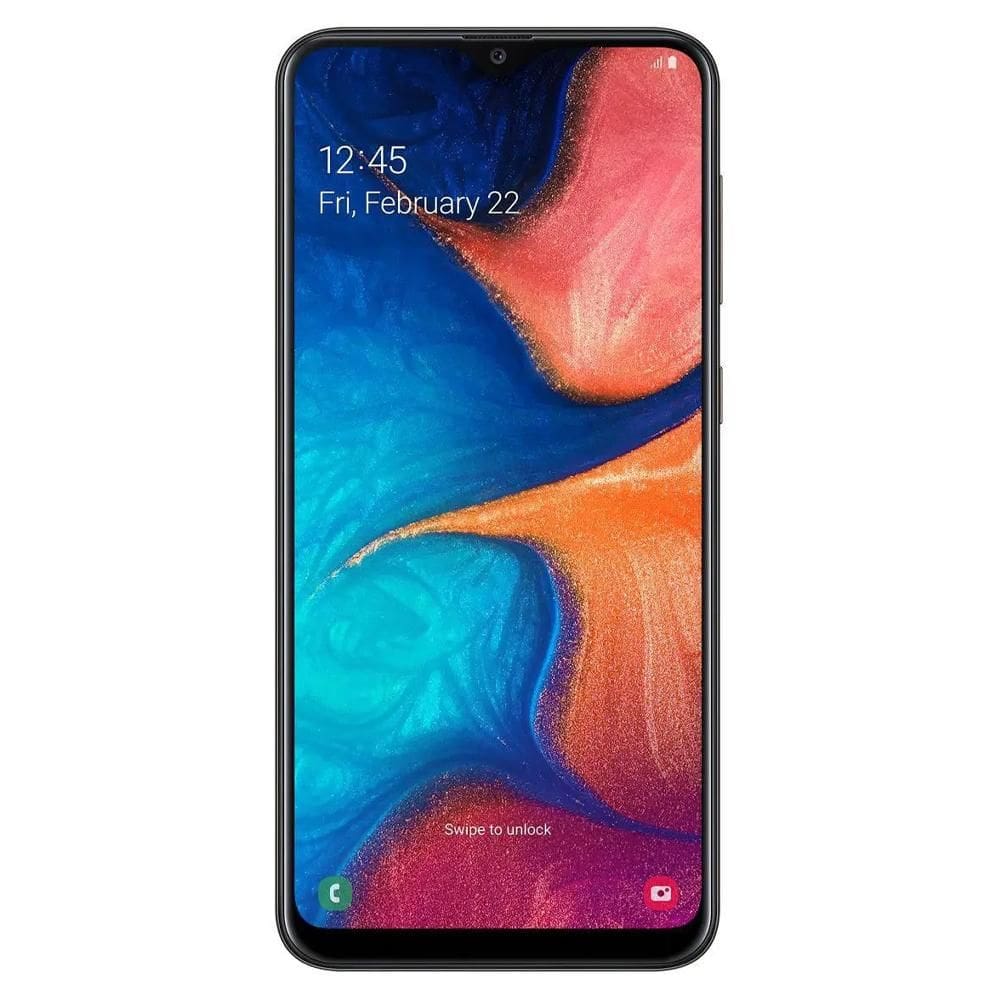 Usado: Galaxy A20 32GB 3GB Dual SIM Android Preto 4G Desbloqueado - VOKE