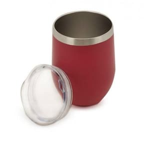Copo Térmico Parede Dupla Inox Vermelho Com Tampa 350 Ml