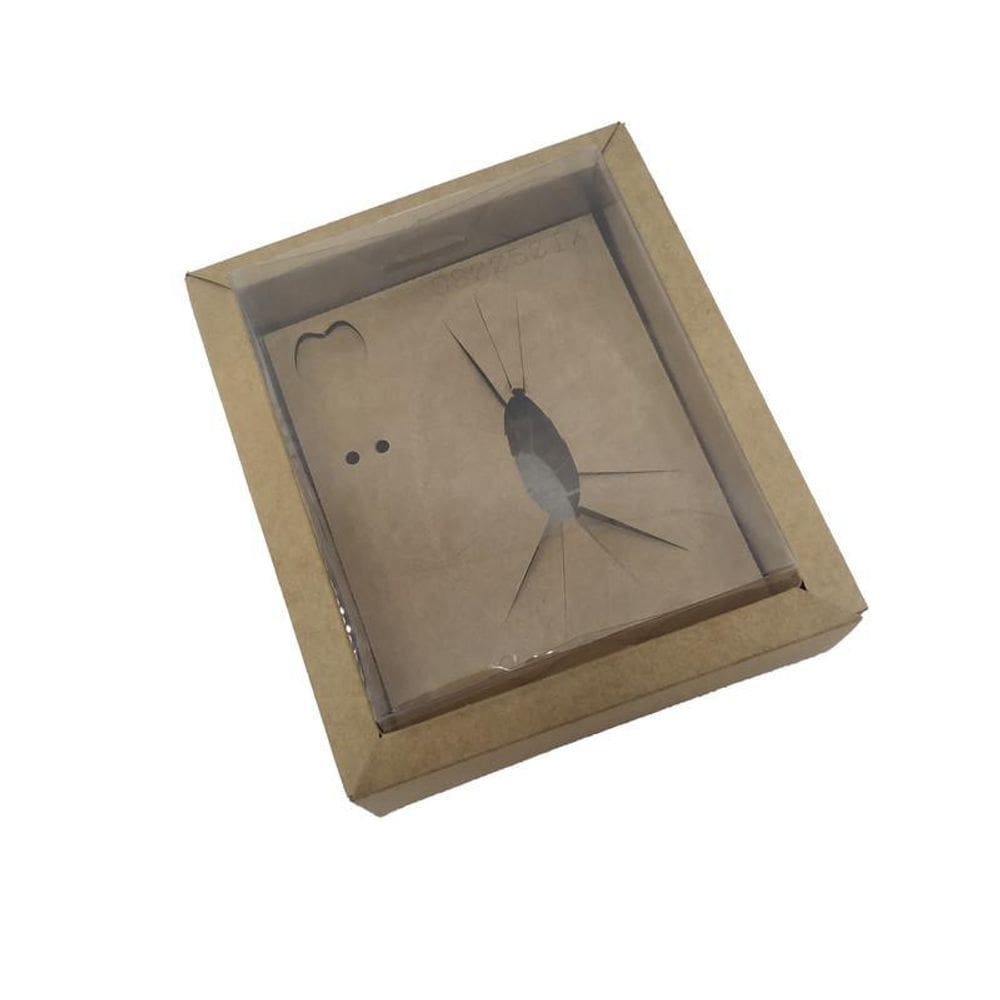 Embala Cristal Caixa Para Ovo De Colher 250G Borda Kraft