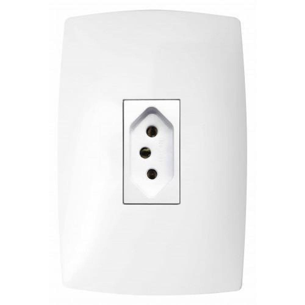 Conjunto Tomada 10A Vertical 4X2 - Branco - Bh10446-9Br