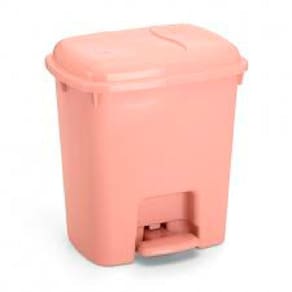 Lixeira Retangular Com Pedal Colorida 7,5 Litros De Plástico