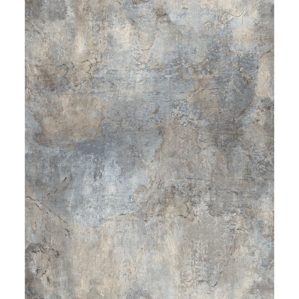 Papel De Parede Icon Aspecto Cimentício Azul E Bege 191703