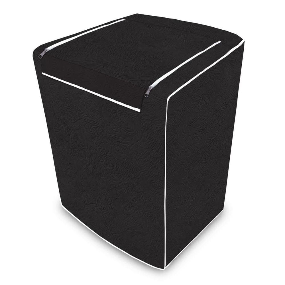 Capa Máquina De Lavar Com Zíper Preta Tamanho P