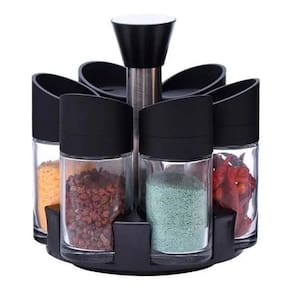 Porta Tempero Giratório Condimentos 6 Peças Cozinha
