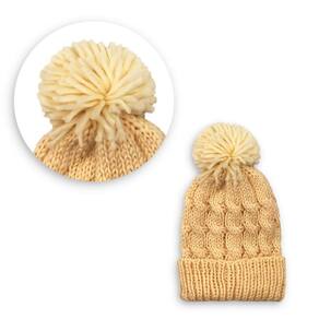 Touca Inverno com Pompom Bege - Conforto e Estilo