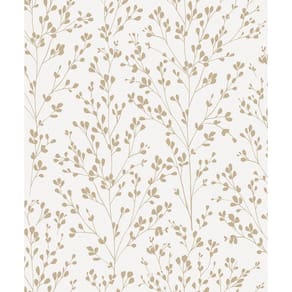 Papel De Parede Icon Folhagem Dourado A71401