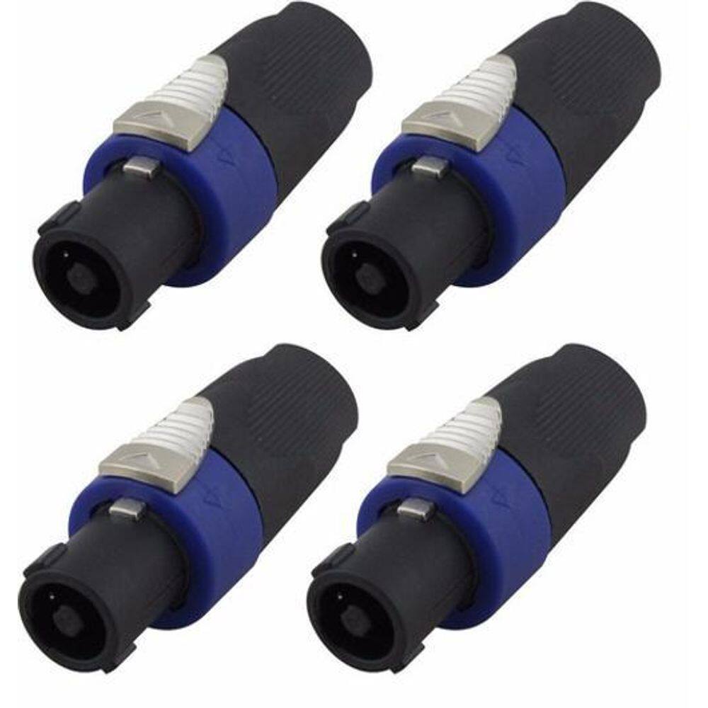 Kit 4 Conector Speakon Macho Linha 4 Vias Classe A Tipo