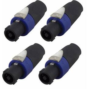 Kit 4 Conector Speakon Macho Linha 4 Vias Classe A Tipo