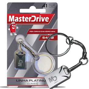 Pen Drive Chaveiro Mini Linha Platinum 64Gb Masterdrive