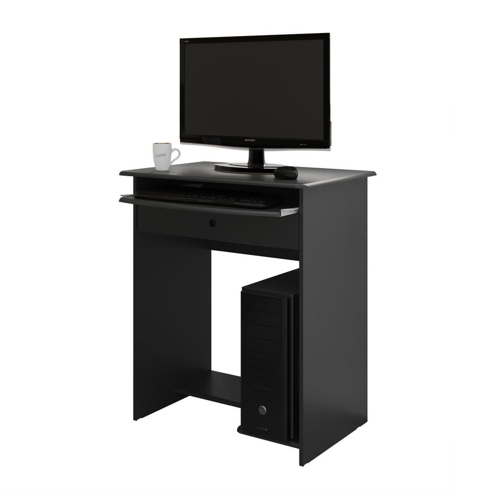 Mesa De Computador Pratica Com Gaveta Preto