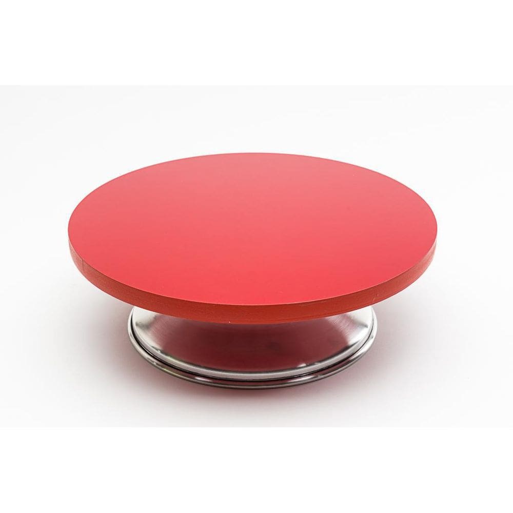 Bailarina Prato Bolo Giratória Vermelha Mdf 30Vm